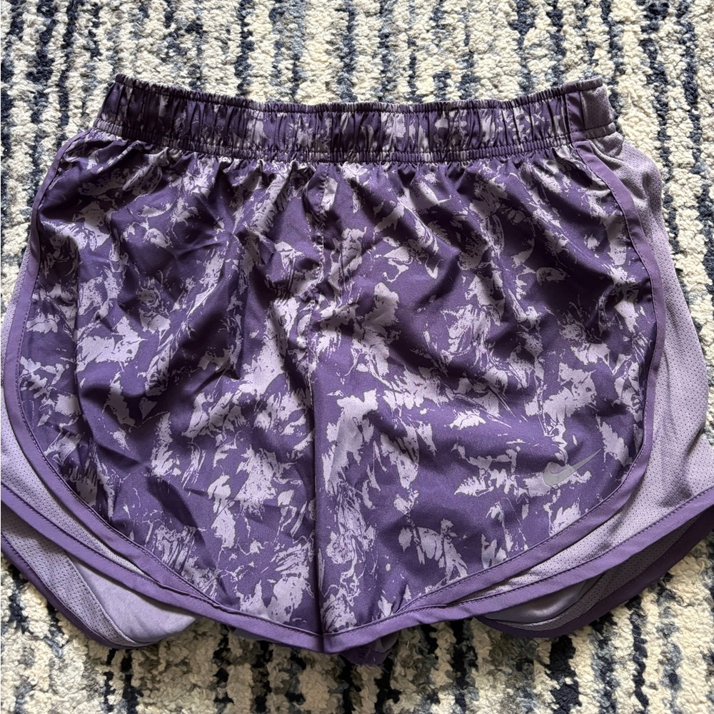 Nike Purple Dri-FIT Athletic Shorts with Abstract Print